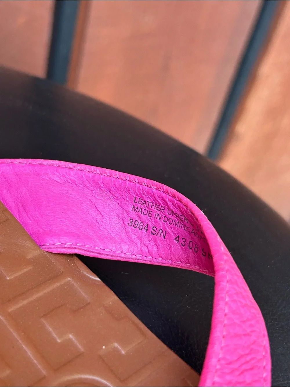 Tory Burch Thora Leather Hibiscus Sandals size 8M in Hibiscus - Picture 3 of 8